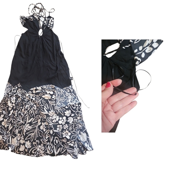 ASTR The Label Woman's Dress Cassini Floral Strappy Tiered Satin Sundress - Picture 10 of 10